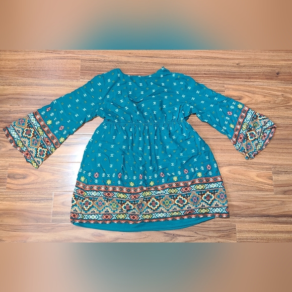 Xhilaration shirt dress teal size Large - Picture 4 of 5